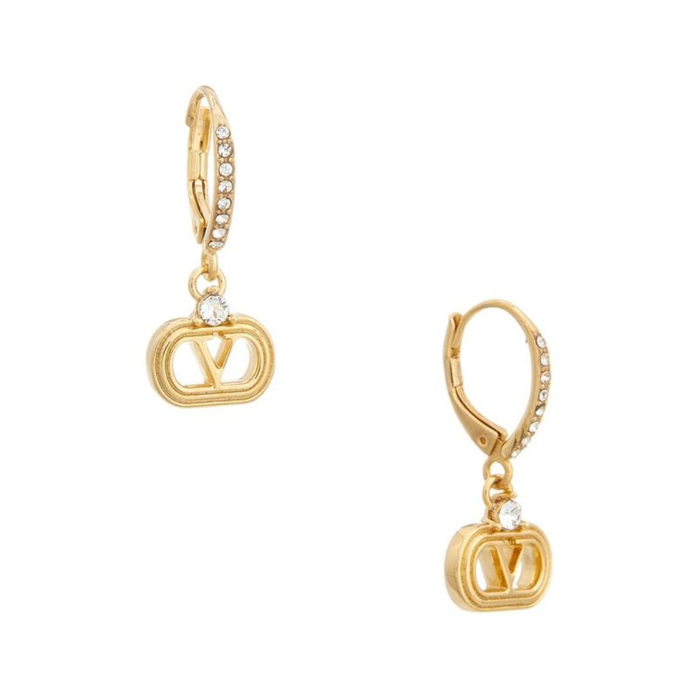 Valentino Oval Swarovski Earrings, Yellow